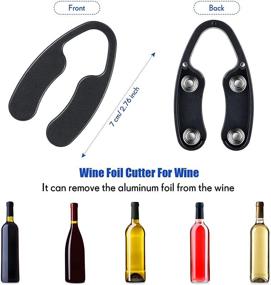 img 3 attached to 🍷 Convenient 4-Pack Magnetic Wine Foil Cutters – Essential Black Bottle Opening Accessories for Outdoor & Indoor Parties, Daily Use