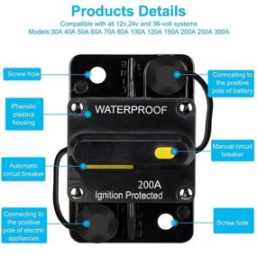 img 1 attached to Waterproof 30A 300A Trolling Overload Protection