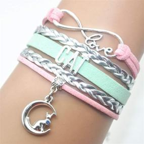 img 3 attached to Браслет Infinity Love Cat Jewelry - подарок HHHbeauty для любителей кошек - женщин, девочек, мужчин, мальчиков, владельцев кошек, дружба кошек браслет-украшение.