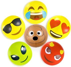 img 4 attached to 🏖️ Fun Emoji Beach Ball Set: Perfect Pool and Birthday Party Gifts for Kids and Teens - 6 Funny Emojis - Choose Your Size!