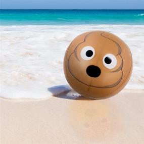 img 3 attached to 🏖️ Fun Emoji Beach Ball Set: Perfect Pool and Birthday Party Gifts for Kids and Teens - 6 Funny Emojis - Choose Your Size!