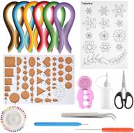 🎨 tuparka 15 pcs paper quilling kits - 29 colors, 600 strips | tools and supplies for diy design, drawing, and handcrafts logo