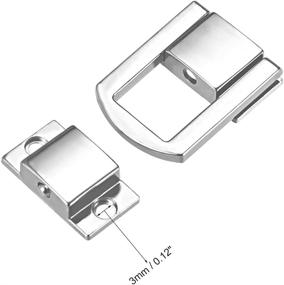 img 2 attached to 🔒 Pack of 4 Toggle Catch Locks - 31mm Retro Decorative Silver Tone Hasp with Screws for Suitcase Chest Trunk Latch Clasp