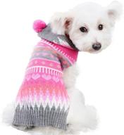 🐶 dog sweater with snowflake pattern - nacoco hooded sweater for cats - perfect for halloween, christmas & holiday parties логотип