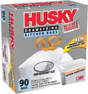 🗑️ husky 13 gallon kitchen trash bags - hk13xhf090w-xr logo