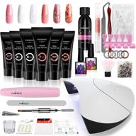 🎁 phoenixy poly nail gel kit - 6 color poly nail extension gel set with 36w led uv nail lamp and essential manicure tools - all-in-one starter kit for nail art - perfect gift logo