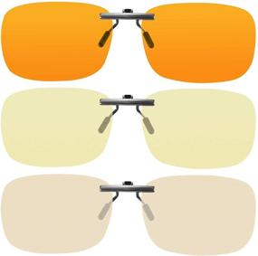 img 4 attached to 3-Pack Clip-On Blue Light Glasses: Blocks 98.5%, 78%, 50% Blue Light (420-460nm). Clear, Lightweight & Comfortable. Ideal for Laptop, Desktop, Phone & Gaming. Promotes Better Sleep, Fitness, Business & Health.