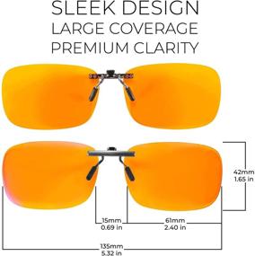 img 2 attached to 3-Pack Clip-On Blue Light Glasses: Blocks 98.5%, 78%, 50% Blue Light (420-460nm). Clear, Lightweight & Comfortable. Ideal for Laptop, Desktop, Phone & Gaming. Promotes Better Sleep, Fitness, Business & Health.