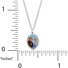 img 1 attached to 🌟 Disney Frozen 2 Silver Plated Pendant Necklace - 16" + 2" Extender