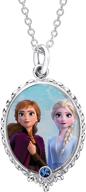 🌟 disney frozen 2 silver plated pendant necklace - 16" + 2" extender logo