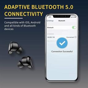 img 1 attached to Bluetooth Earphones Microphone Resistant MUSEZ