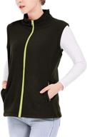 🧥 spring season women's polar fleece zip vest – lightweight, sleeveless, warm outerwear with classic fit and pockets for fall & winter logo