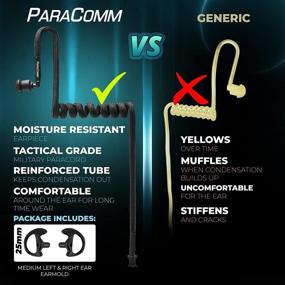 img 3 attached to ParaComm Moisture Resistant 3.5mm Listen Only Earpiece - Ideal for Law Enforcement & Police Radios (Motorola & Kenwood Compatible)
