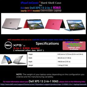 img 2 attached to 🔮 iPearl mCover Жесткий чехол для 13.3" Dell XPS 13 9365 2-в-1 модели - Пурпурный: идеально подходит для ноутбука-трансформера 2-в-1 9365 (не совместим с моделями XPS 13 без функции 2-в-1)