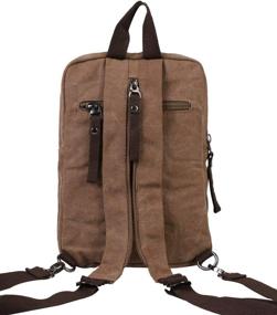 img 2 attached to Canvas Backpacks Packback Daypack 181002 Brown Backpacks