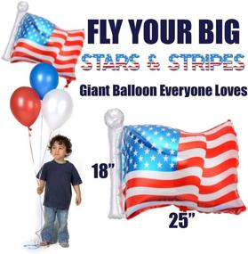 img 1 attached to 🎆 Amazing 4th of July Decorations - Patriotic Red White Blue Party Supplies, Balloon Flags Pennant Garland Tattoo Stickers, Perfect for Labor Veterans Memorial Day American Outdoor Decor