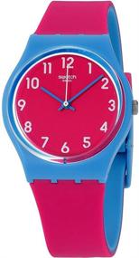 img 3 attached to 🔵 Стильные часы Swatch для женщин "Blue Lampone" на кварцевом механизме - розовый силиконовый ремешок, модель GS145: лучшее приобретение!