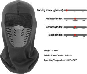 img 2 attached to 🧣 TAGVO Balaclava Ski Mask, Warm Winter Fleece Headwear Riding Hood for Men and Women