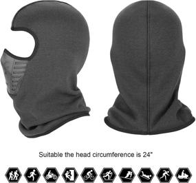 img 3 attached to 🧣 TAGVO Balaclava Ski Mask, Warm Winter Fleece Headwear Riding Hood for Men and Women