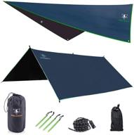 🏕️ pys hammock rain fly - waterproof tent trap for camping backpacking survival shelter - premium lightweight ripstop fabric, fast set up with stakes and ropes included - ideal for hiking and travel логотип