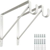 🛠️ kunzye 2-pack heavy duty closet shelf and rod bracket - white | ultimate solution for shelf storage and closet rod support логотип