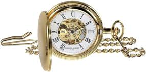 img 4 attached to Timeless Elegance: Charles Hubert Paris Gold Plated Mechanical Pocket Men's Watches for Pocket Watches