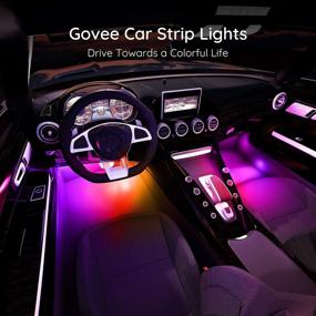 img 1 attached to 🚗 Govee Smart App Controlled Car Interior Lights, RGBIC Car Lights with Music Sync, DIY Mode and Multiple Scene Options, 2-Line Design LED Lights for Cars, Trucks, SUVs