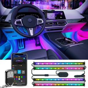 img 4 attached to 🚗 Govee Smart App Controlled Car Interior Lights, RGBIC Car Lights with Music Sync, DIY Mode and Multiple Scene Options, 2-Line Design LED Lights for Cars, Trucks, SUVs