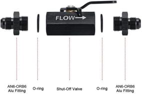 img 1 attached to 🔌 PQY AN6 Fuel Shut Off Valve Fitting - 6AN Male Connector, Black
