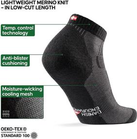 img 2 attached to 🧦 Black Low-Cut Hiking Socks, Size 6.5-8.5