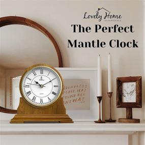 img 1 attached to Stylish and Quiet Mantel Clock - Battery Operated Wooden Design for Home Décor - Perfect Living Room, Office, Kitchen, Desk, or Shelf Display - Great Gift Idea!