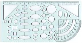 img 1 attached to 📐 Drafting Template Stencil for Drawing Circle, Square, Rectangle, Ellipse, Triangle, and Hexagon Shapes