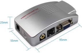 img 2 attached to 🔌 Enhance Multimedia Presentation: VGA to RCA Adapter and AV S Video to VGA Converter for HDTV, Monitors, Laptop, Desktop, PC