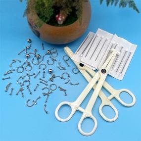 img 1 attached to 📿 A-minusone 84pcs Body Piercing Kit for Nipple Lip Ear Cartilage Tragus Nose Industrial Bar Helix Daith Piercing Tools Jewelry with Surgical Steel Piercing Needles Clamps Nose Ring Hoop