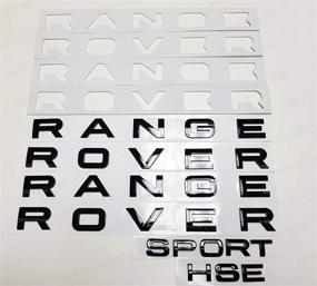 img 1 attached to 🚗 Enhance Your RANGE ROVER with a Stylish Gloss Black 3PCS Badge Logo Set- Perfect Fit for Sport HSE Front Rear Hood