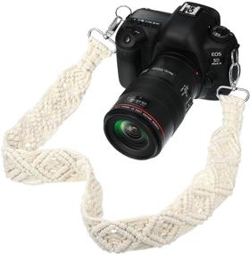 img 4 attached to Stylish Macrame Camera Strap Bag Shoulder Strap for Women and Men: A Fashionable Accessory for Perfect Photography