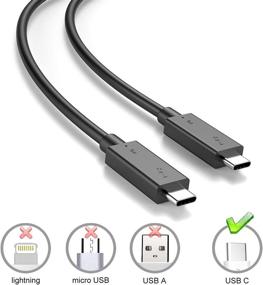 img 3 attached to 💻 Premium Black Thunderbolt 3 Cable - 1ft, USB C to USB C 5K 60Hz 40G, Multi-Device Compatible (Dell, MacBook, HP, Alienware, Chromebook), USB 3.1 Gen 1 & 2 Support