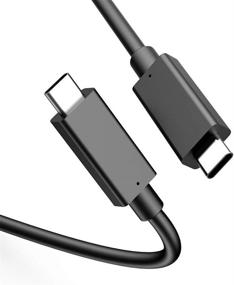 img 4 attached to 💻 Premium Black Thunderbolt 3 Cable - 1ft, USB C to USB C 5K 60Hz 40G, Multi-Device Compatible (Dell, MacBook, HP, Alienware, Chromebook), USB 3.1 Gen 1 & 2 Support