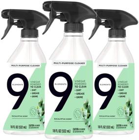 img 4 attached to 🌿 9 Elements All Purpose Cleaner: Eucalyptus Multi Surface Cleaning Vinegar Spray, Pack of 3