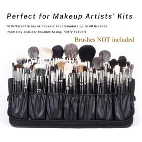 img 3 attached to Rownyeon Makeup Brush Bag Organizer: Portable Travel Case for Brushes, Perfect Gift, No Brushes Included