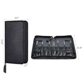 img 1 attached to Rownyeon Makeup Brush Bag Organizer: Portable Travel Case for Brushes, Perfect Gift, No Brushes Included