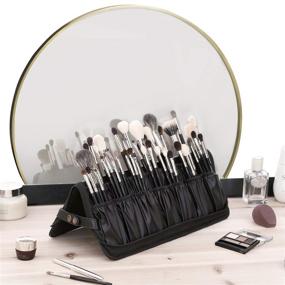 img 2 attached to Rownyeon Makeup Brush Bag Organizer: Portable Travel Case for Brushes, Perfect Gift, No Brushes Included