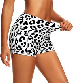 img 4 attached to 🩳 LXNMGO Women's High Waist Yoga Shorts with Pockets: Stretch, Workout, and Running Essential"
