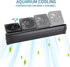 img 3 attached to 🐠 Seven Master Aquarium Chillers: Advanced Fish Tank Cooling Fan System with Adjustable Clip On Chiller, 2/3/4 Heads, 2 Gears Control, Wind Power and Angle Adjustable