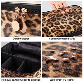 img 2 attached to Leopard Cosmetic Toiletry Portable Organizer
