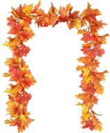 🍁 2-pack fall maple leaf garland for fireplace - artificial vine with colorful leaves for thanksgiving, festivals, dinner parties logo