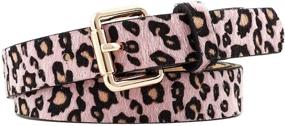 img 4 attached to 🐆 Ayliss Leopard Leather Women's Belts - Enhancing Your Accessory Collection with Stylish Belts