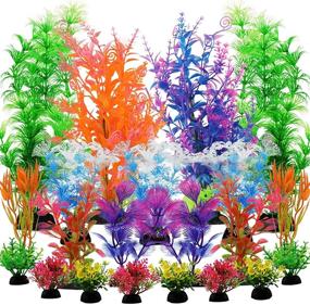 img 4 attached to PietyPet Aquarium Plants: Lifelike Artificial Aquatic Decor for Household and Office Fish Tanks