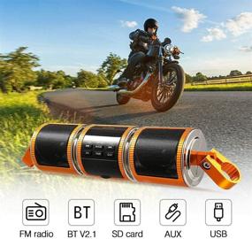 img 1 attached to Motorcycle Speaker Music FM Radio Waterproof Adjustable Bracket Audio Stereo Motorcycle Audio Player Audio Sound MP3 FM Radio Stereo Speakers Waterproof