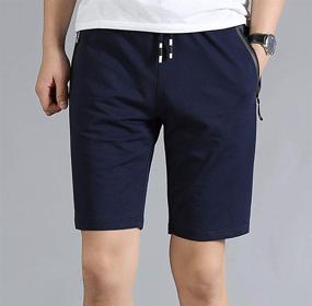 img 2 attached to 🩳 Boys' Cotton Sweatpants with Drawstring and Pockets - Perfect Shorts for Active Wear
